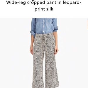 J. Crew Silk Leopard Pant
